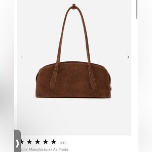 East West Bag in Brown Suede Gabrielle Bag by Parisa Wang - Size Medium